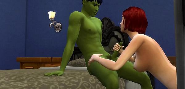  The Hulk Fucking A Sexy Redhead Girl Anal Only